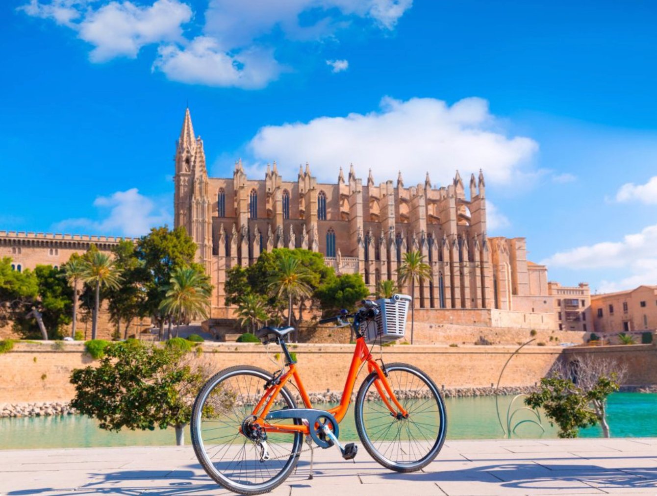 Kathedrale von Palma mit blauem Himmel