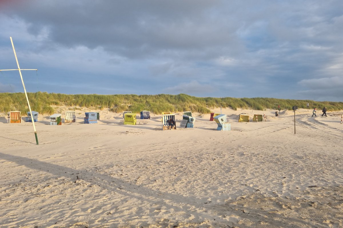 Strand Dünen und Strandkörbe