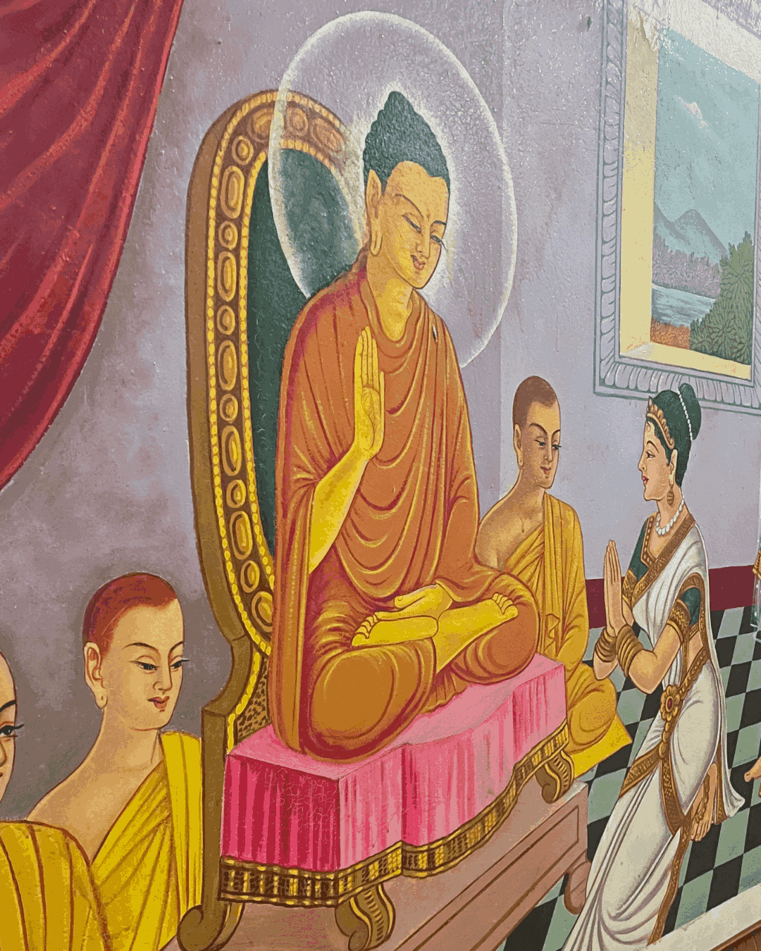 sri-lanka-tempel-buddha-abbildung Eine Abbildung von Buddha in einem Tempel