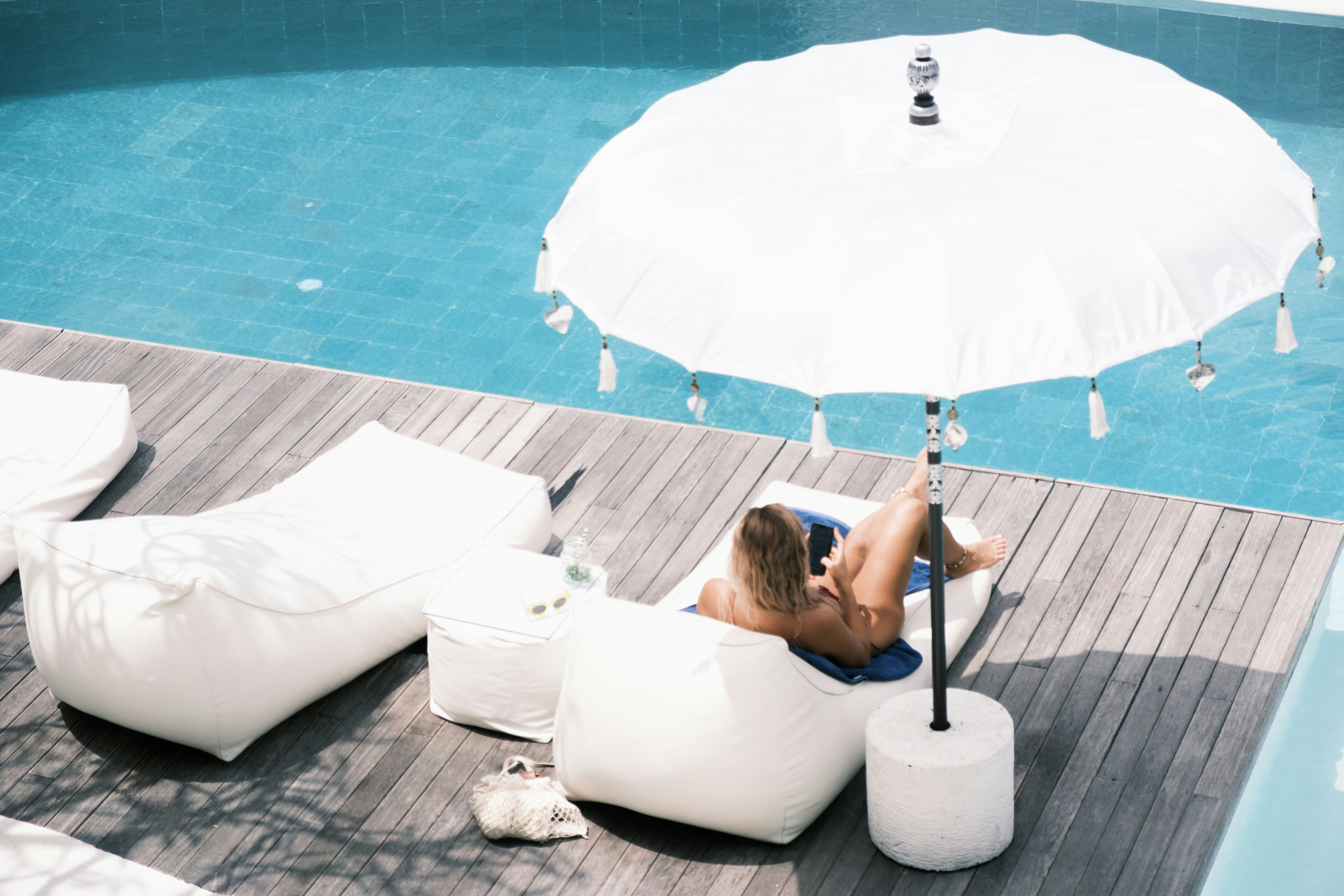 Urlaub auf dem Steg direkt am Wasser