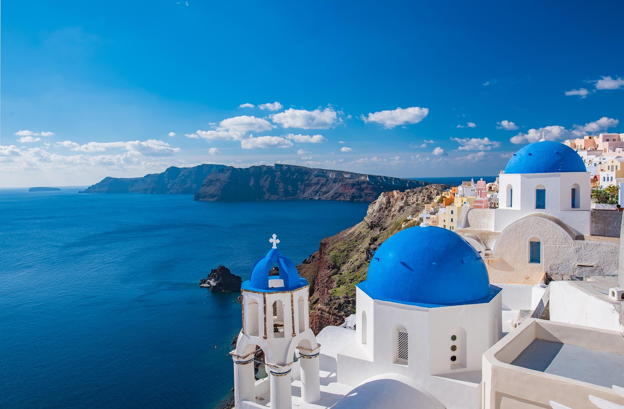Griechenland Urlaub Griechenland Urlaub Blau Weiße Häuser und Meer