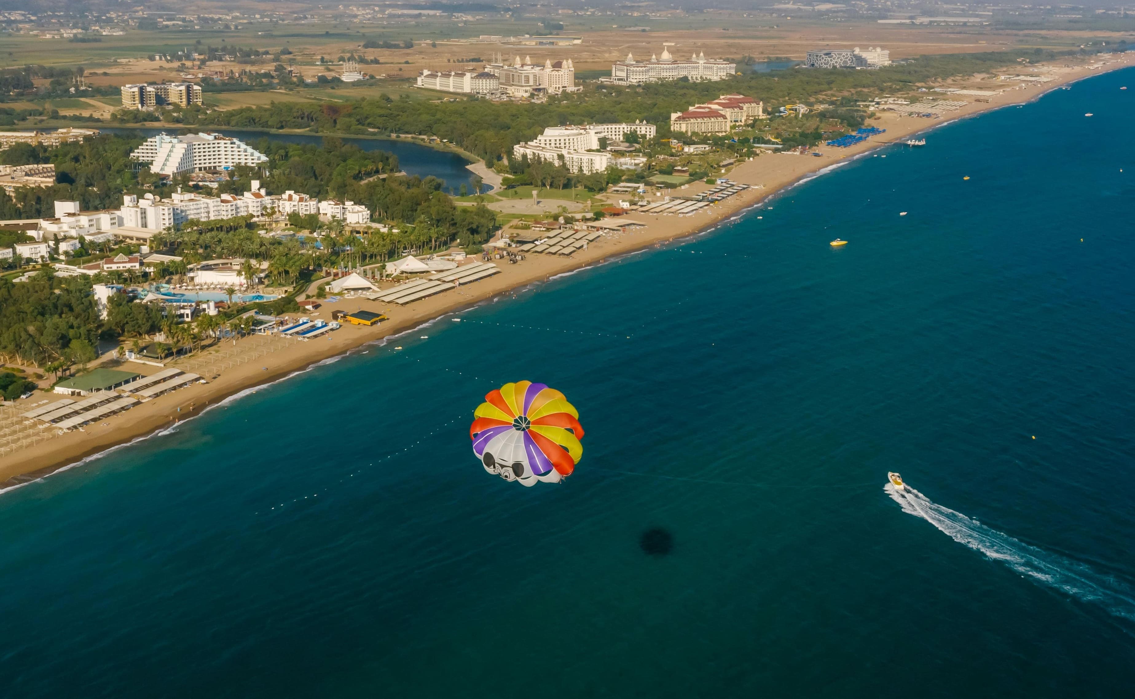 Belek Urlaub Belek Urlaub Hotelanlagen am Strand aus der Vogelperspektive