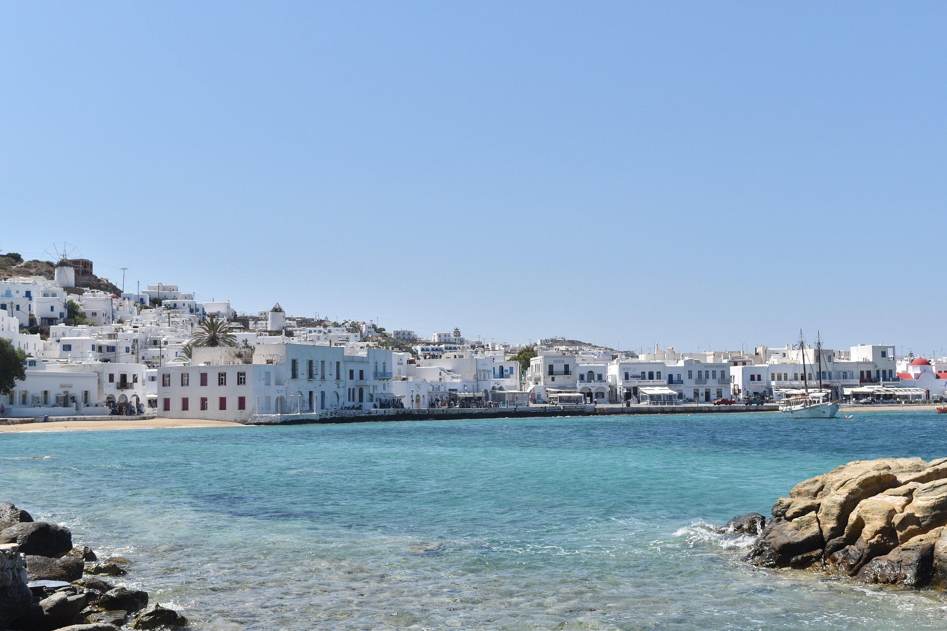Mykonos Urlaub Mykonos Urlaub griechische Häuser am Meer