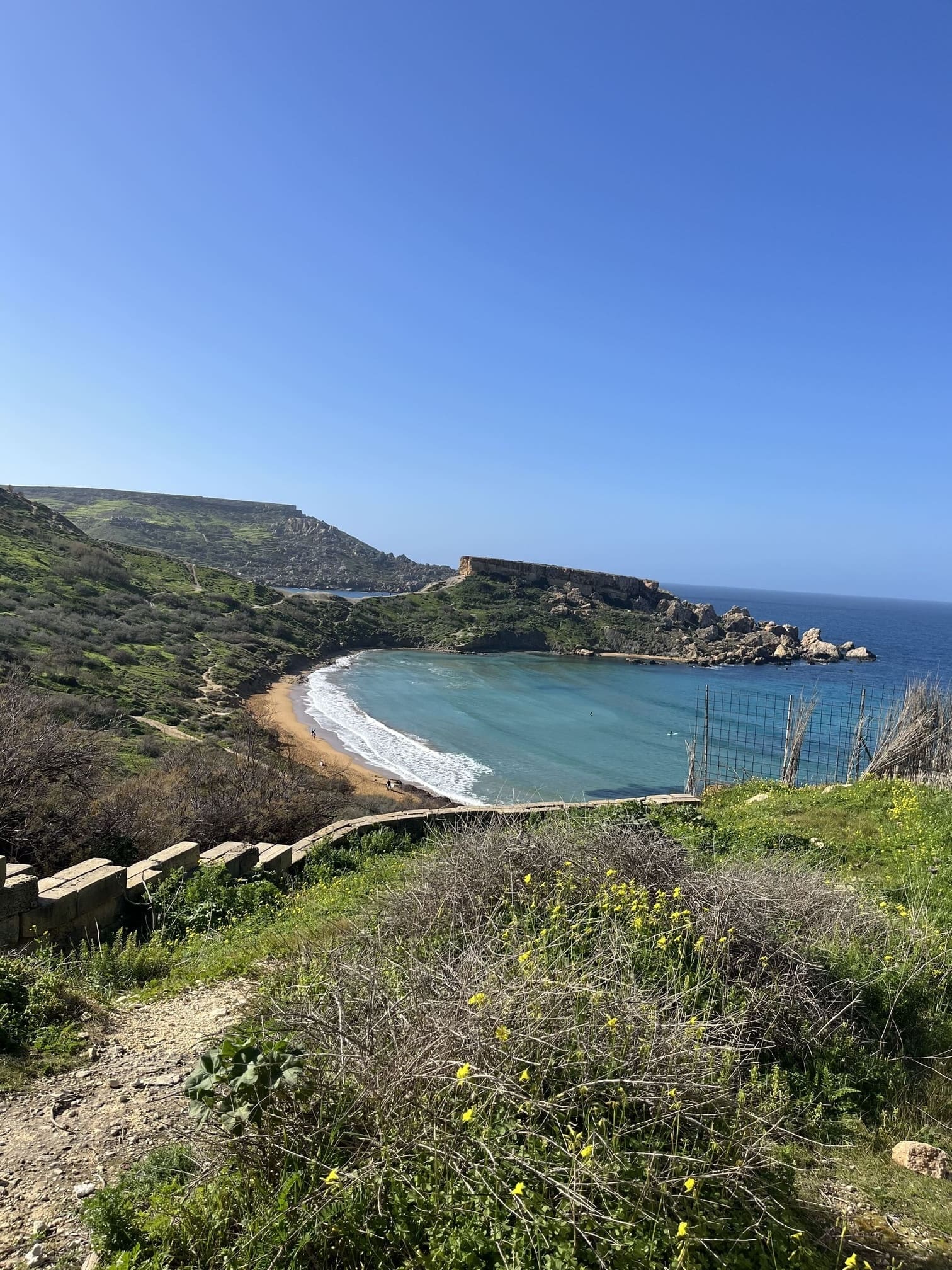 Malta grüne Küste und Strand