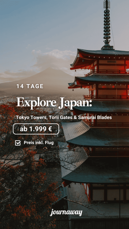 Japanische Pagode im Abendlicht